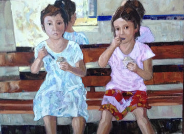 Ice Cream Sisters SOLD - Halin de Repentigny - painting