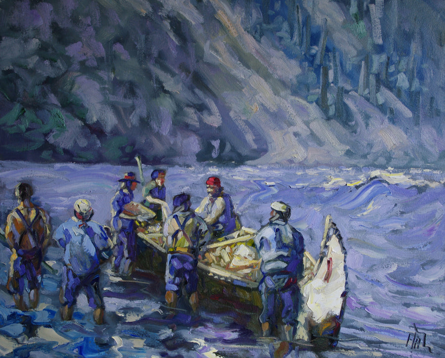 Embarking at Hoole Canyon SOLD - Halin de Repentigny - painting