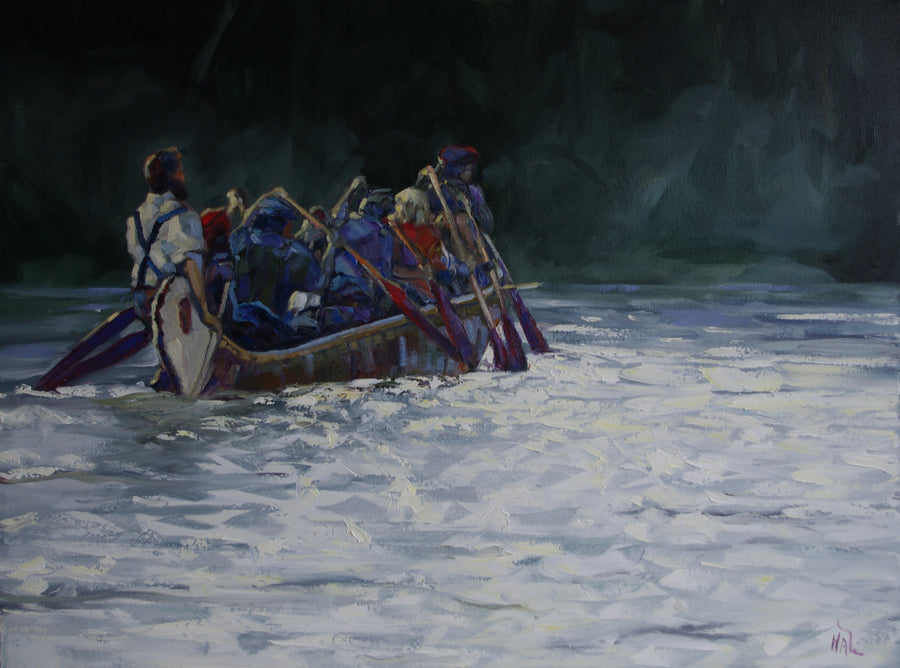 Fast Water Evening SOLD - Halin de Repentigny - painting