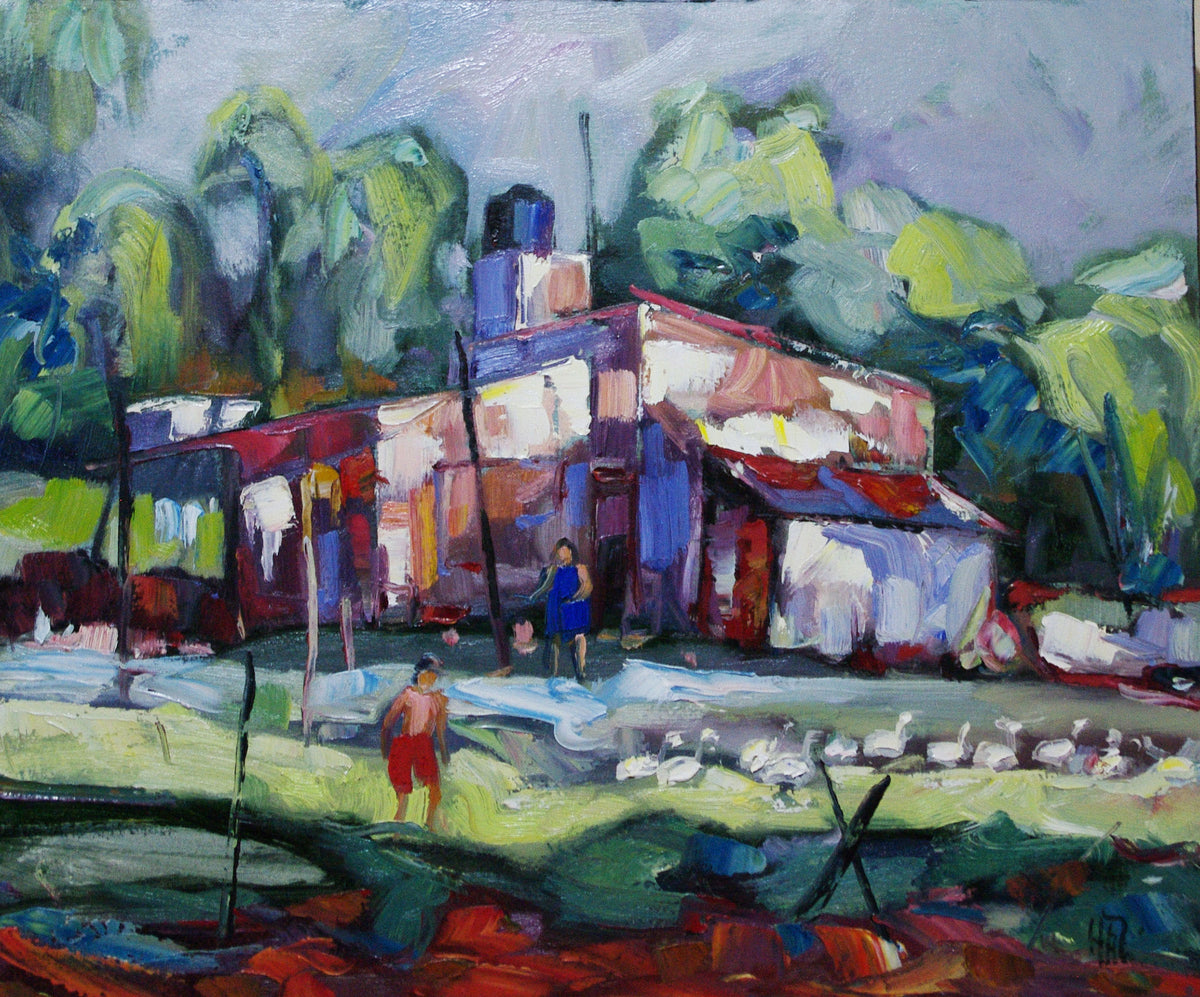 Geese Keeper - Halin de Repentigny - painting