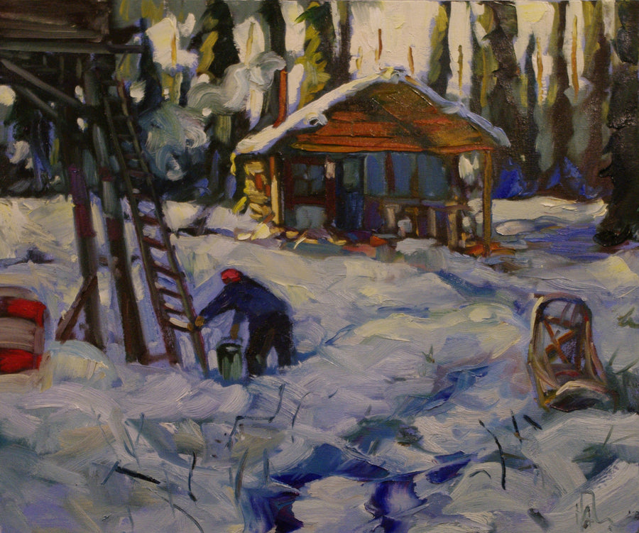 Hot Spring Cabin - SOLD - Halin de Repentigny - painting