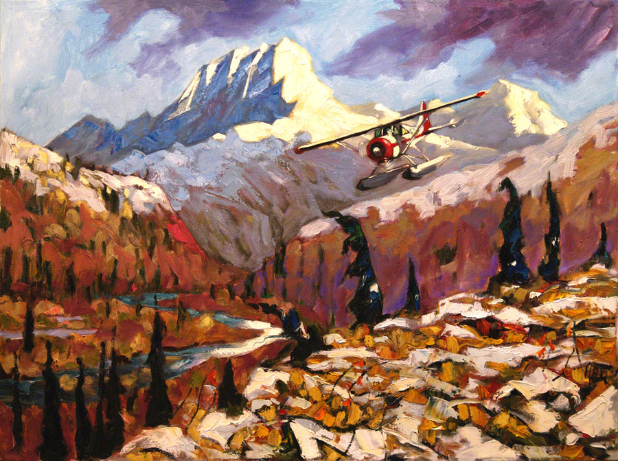 Getting In Wind River SOLD - Halin de Repentigny - painting