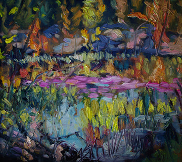Purple Pond SOLD - Halin de Repentigny - painting
