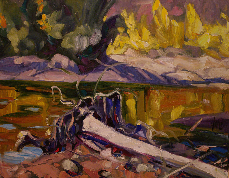 Swede Creek Stump - Halin de Repentigny - painting