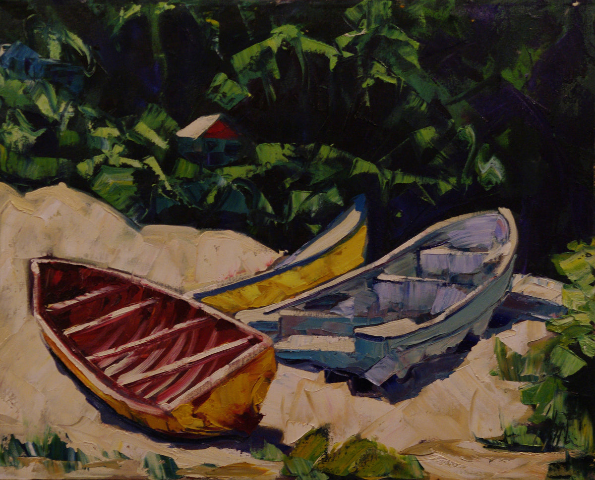 Trois Bateau - Halin de Repentigny - painting