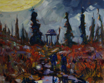 UFO Sighting Hart River - Halin de Repentigny - painting