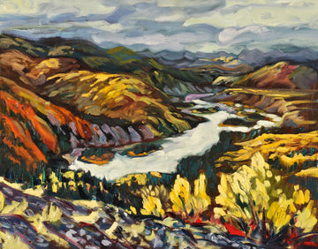 Up River from Dawson Dome SOLD - Halin de Repentigny - painting