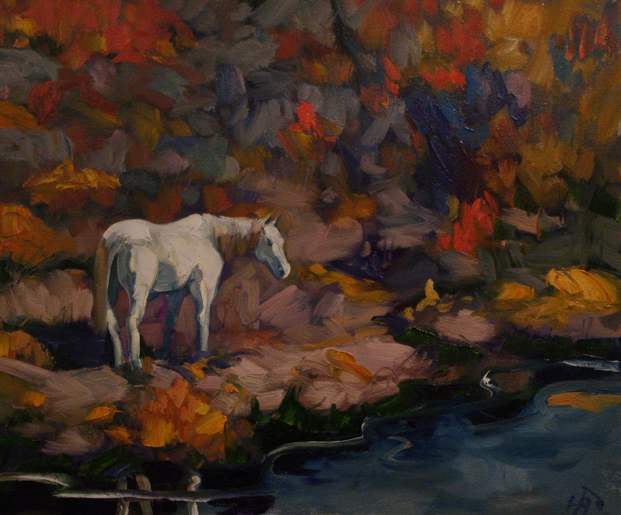 White Horse - SOLD - Halin de Repentigny - painting
