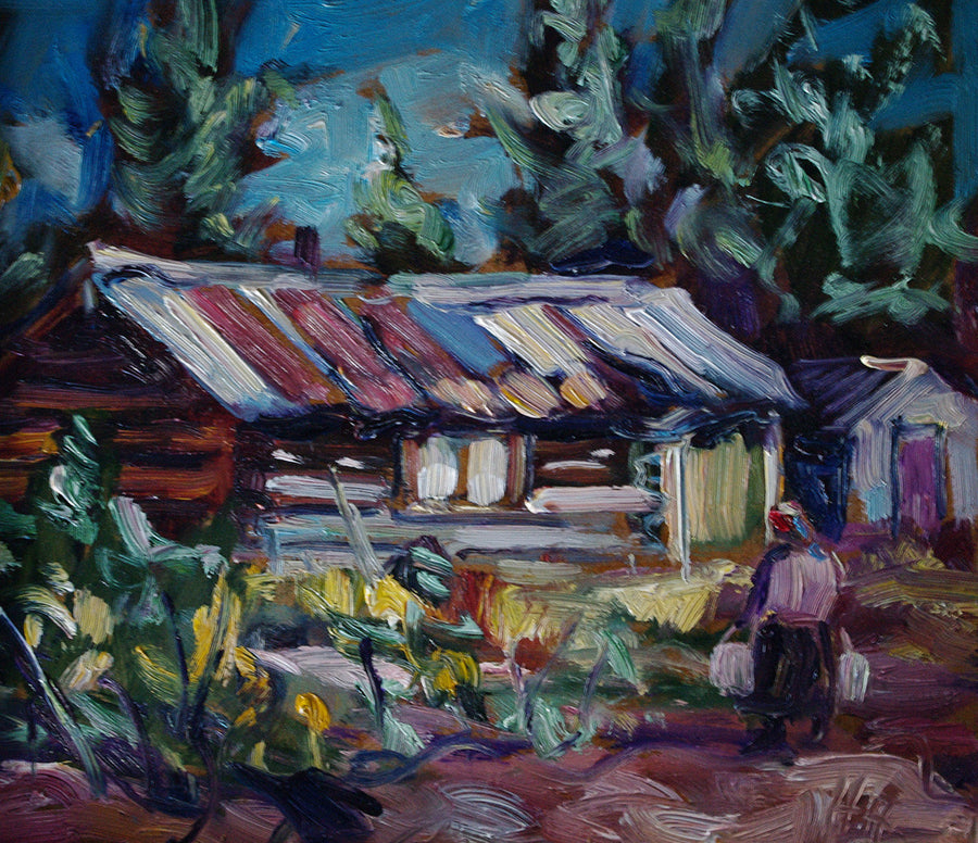 Wolf Creek Cabin SOLD - Halin de Repentigny - painting