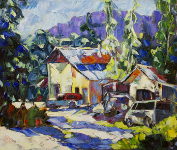 Yellow House North End Dawson SOLD - Halin de Repentigny - painting