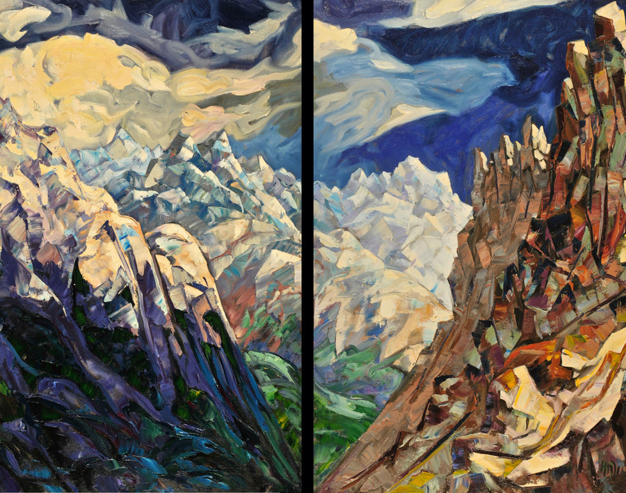 Patagonia (Diptych) - Halin de Repentigny - painting